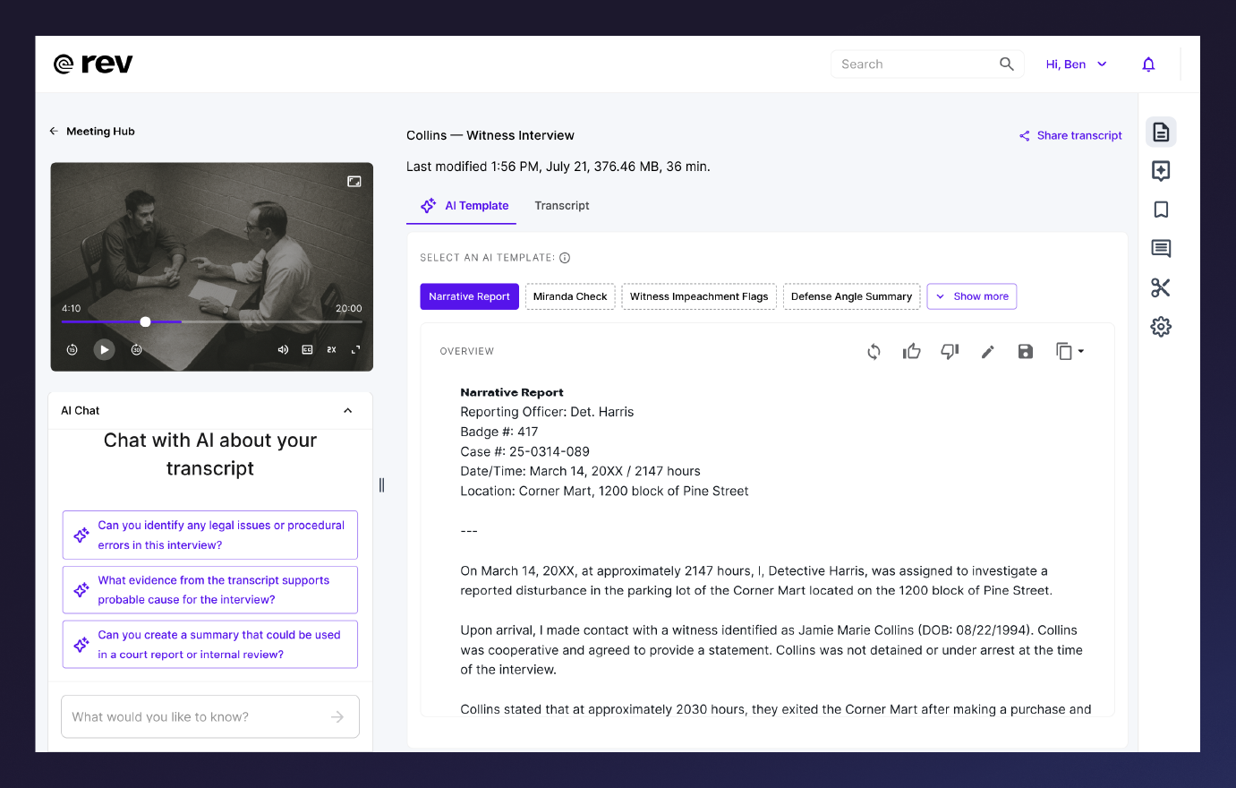 AI Powered Transcription