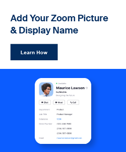Zoom How To Add Your Zoom Picture and Display Name Graphic